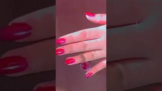 how to apply multi colour nail polish / red paint purple star's  #shorts