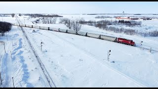 Portage la Prairie, MB ~ Dawn to Dusk Feb 28, 2022 CN/CP