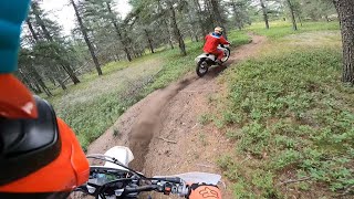 Marquette Michigan Flowy Dirt Bike Single Track - Husky FE501