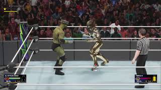 WWE 2K19 AJ Styles Gold vs Monster Triple H