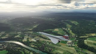 BAC Concorde, British Airways, arrival in Zürich, Switzerland 🇨🇭 MSFS 2020