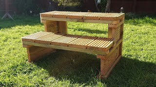 Making Wooden Steps With Decking For A Caravan/Hot Tub - #012