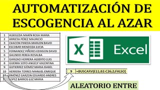 ¿DESEAS AUTOMATIZAR LA ESCOGENCIA AL AZAR CON EXCEL? - ALEATORIO.ENTRE + BUSCARV