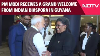 PM Modi News | PM Modi Receives A Grand Welcome From Indian Diaspora In Georgetown, Guyana