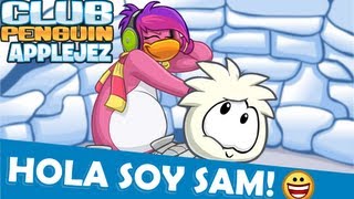 Club Penguin Applejez,Alimentando a Sam!