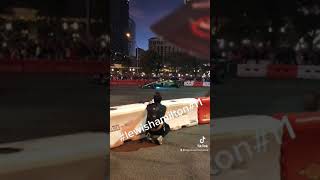 @Formula 1  #lewishamilton running on las vegas blvd #formula1  launch party. #formula12023#f1