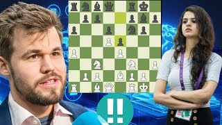 Horrible chess game 47,Magnus Carlsen vs Tania Sachdev