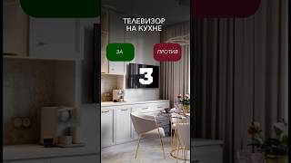 Телевизор на кухне - куда вешать? За и Против? #дизайнинтерьера #идеидлядома #дизайнерскийремонт