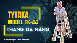 Thang Nhôm Rút Lồng TYTAKA TK - 44, Chữ A 1.9m, Chữ I 4,04M, Trọng Lượng 10.8kg, Tải Trọng 150kg