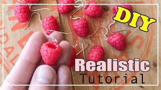 Realistiskt hallon - Realistic rasberry - Polymer clay tutorial