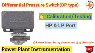 Differential Pressure Switch Calibration/Testing || DP type switch