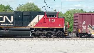 MY FIRST CN SD70ACe/FIRST EX-EMDX UNIT/CN MANIFEST WITH AC44C6M & SD70ACe