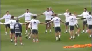 Real Madrid C.F. went back to Kindergarten today, playing Ring-Around-The-Rosie' at training!