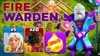 Unstoppable Power! TH16 Warden Walk Fireball Rocket Balloon Wrecking Legend League Attacks!