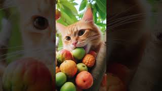 Guess what fruit the cat ate