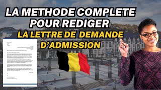 COMMENT RÉDIGER UNE LETTRE DE DEMANDE D’ADMISSION ?