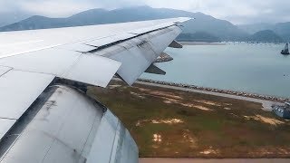 Cathay Pacific Boeing 777-300 LANDING at Hong Kong Airport (HKG)