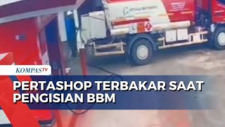 Detik Detik Pertashop di Sumatera Barat Terbakar saat Pengisian BBM