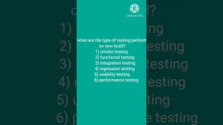 what are the type of testing perform on new build smoke testing functional testing integration testi