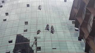 Cleaning windows in Ethiopia