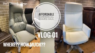 Vlog 01- Affordable commercial chairs in Mumbai / Interior design.