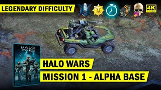 HALO WARS - MISSION 1 - ALPHA BASE - LEGENDARY GOLD - 4K 60 FPS