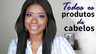 Tour completa por TODOS os meus produtos de cabelo!!!!