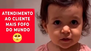 Criança atendendo Cliente 🥰 Incrível! -  Lulu atendendo o papai - Video Menina atendendo o pai