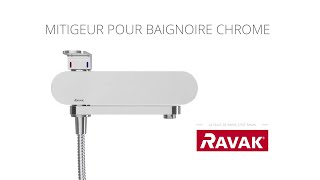 Mitigeur de baignoire Chrome