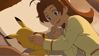 Pokemon Journeys: Pikachu sleeps with Delia Ketchum