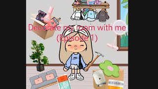 Decorating my toca boca bedroom with me (episode 1) #tocaboca #decorate #aesthetic #cute #1￼￼