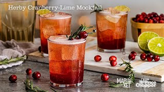 Herby Cranberry Lime Mocktail