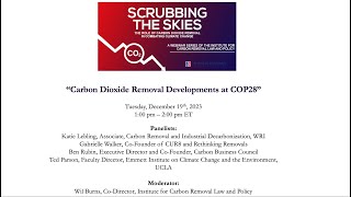 Carbon Dioxide Removal Developments at COP28