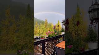 Rainbows and rain sounds. Alberta, Canada 🇨🇦 #naturesounds #relaxingsounds #relaxingnature