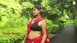 POOJA | RED SAREE STYLE 2024| SAREE FASHION | SAREE LOVER | | SAREE OUTFITS | SAREE | SNEHA BEAUTY