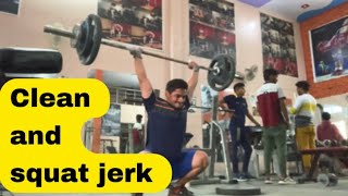 Clean and squat jerk at 90% classic heavy session || squat jerk || Luxiaojun