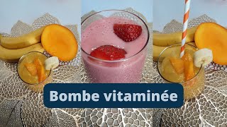 Bombe vitaminée et allié minceur | smoothie mangue banane | smoothie fraise banane