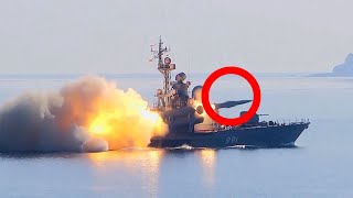 Russian Warship Confronts Unexpected Target with Intense Firepower - Caught on Camera