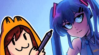 i drew hatsune miku 31 times???!!! | speedpaint