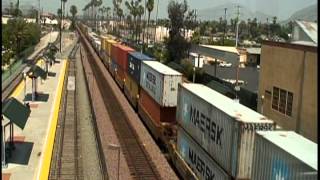 Trains through Riverside, CA on 4-27-12 14th Street Station