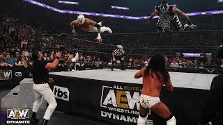 Andrade el idolo and rush vs lucha brothers dynamite 10.08.2022 highlights