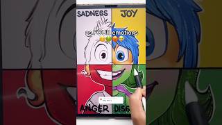 Drawing JOY As FOUR Emotions…? (Final Part) 🌈🎨✏️ #insideout #shorts #artchallenge #insideout2