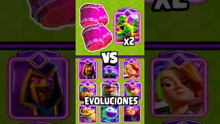 2 BARRILES EVOLUCIONADOS vs TODAS LAS CARTAS EVOLUCIONADAS | #clashroyale