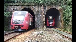 CPTM Serie 9500 Trem D532 & Trem D524 no Tunel Botujuru