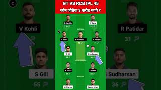 GT vs RCB Dream11 Team Prediction Today 2024