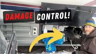 Winter RV Living Update Repairing Water Leak Damage