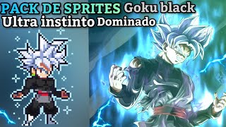 PACK DE SPRITES DE GOKU BLACK ULTRA INSTINTO DOMINADO,(REMASTERIZADO) SPRITES HD😱