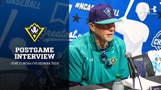 UNCW Baseball Head Coach Randy Hood | Postgame vs Georgia Tech, 6-02-24