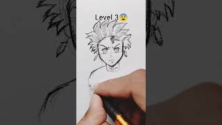 Drawing tanjiro ! level 0 - 999🤯 #shorts #2ontrending