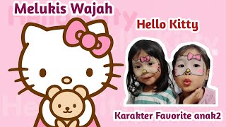 Face Painting, Seni Melukis Wajah, Hello Kitty karakter kesukaan anak-anak